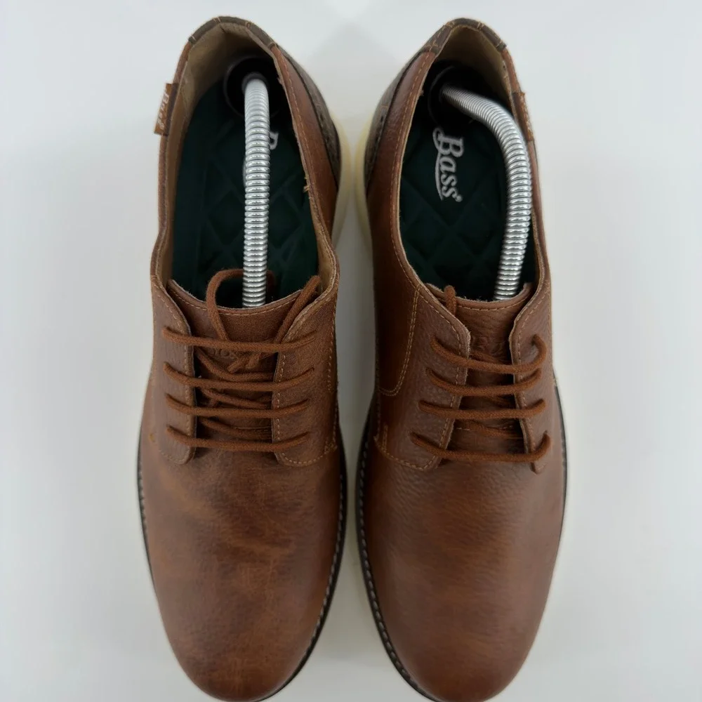 GH Bass Mens Brown Oxford Dress Shoes Size 10 Casual Derby